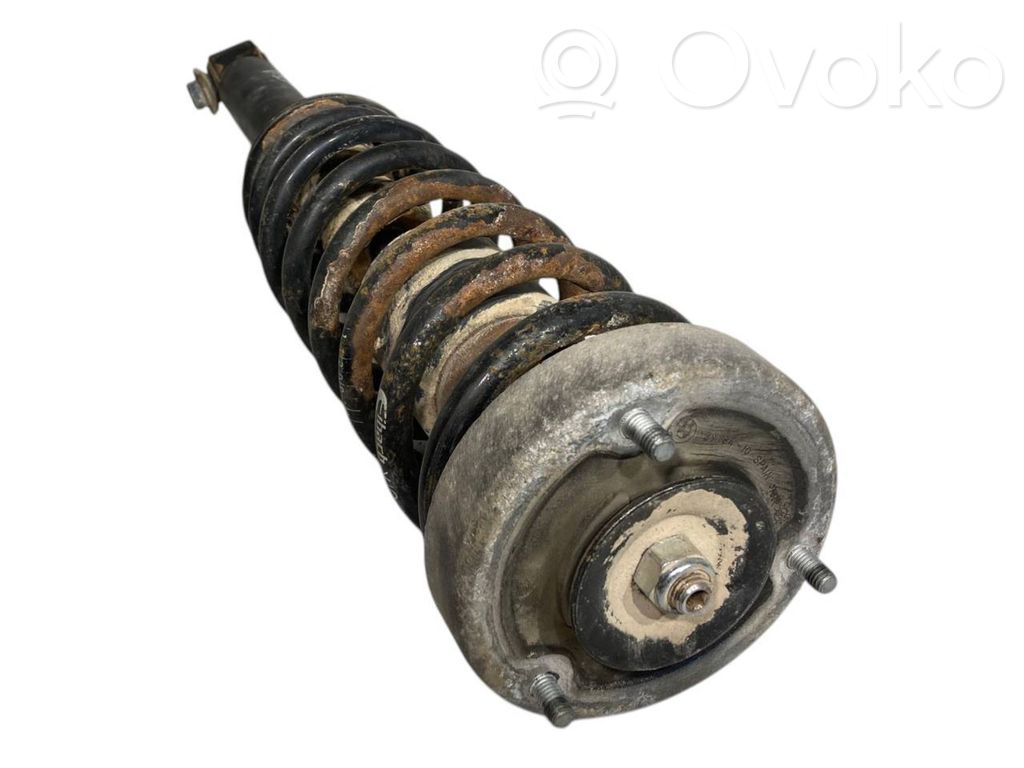 Rear shock absorber with spring