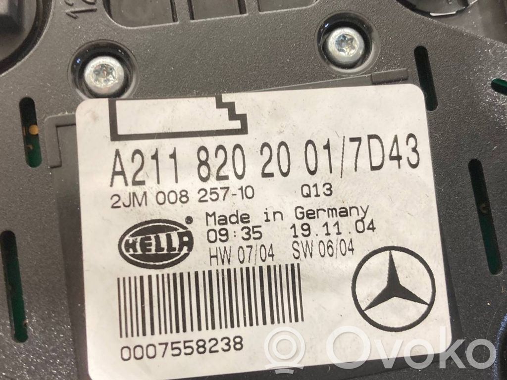 Заднее освещение