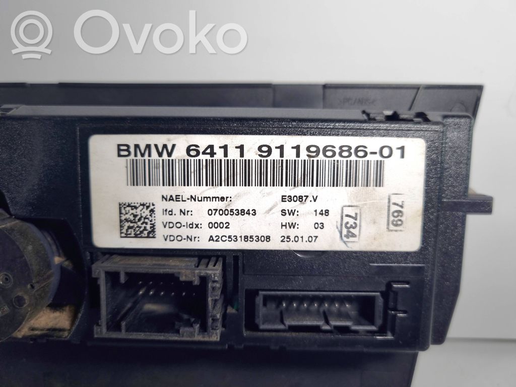 Air conditioning / climate control / interior heating control unit (in the passenger compartment)