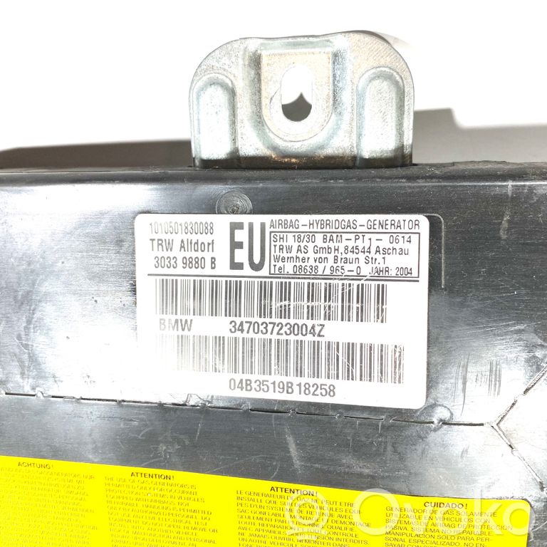 Priekšējo durvju drošības spilvens