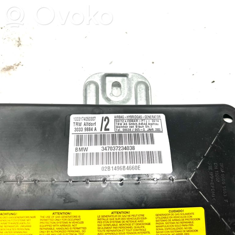 Priekšējo durvju drošības spilvens