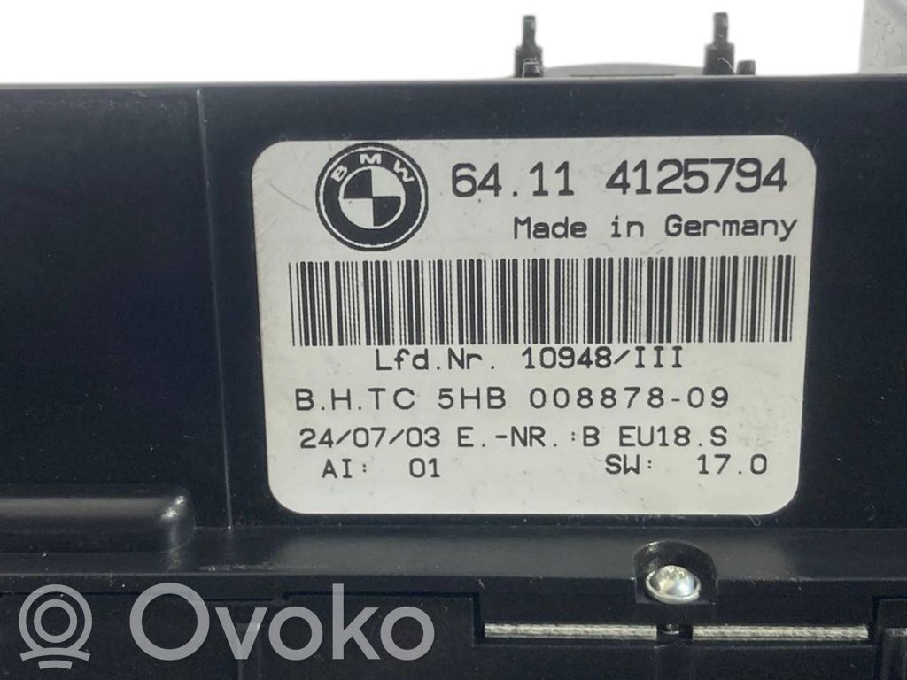 Air conditioning / climate control / interior heating control unit (in the passenger compartment)