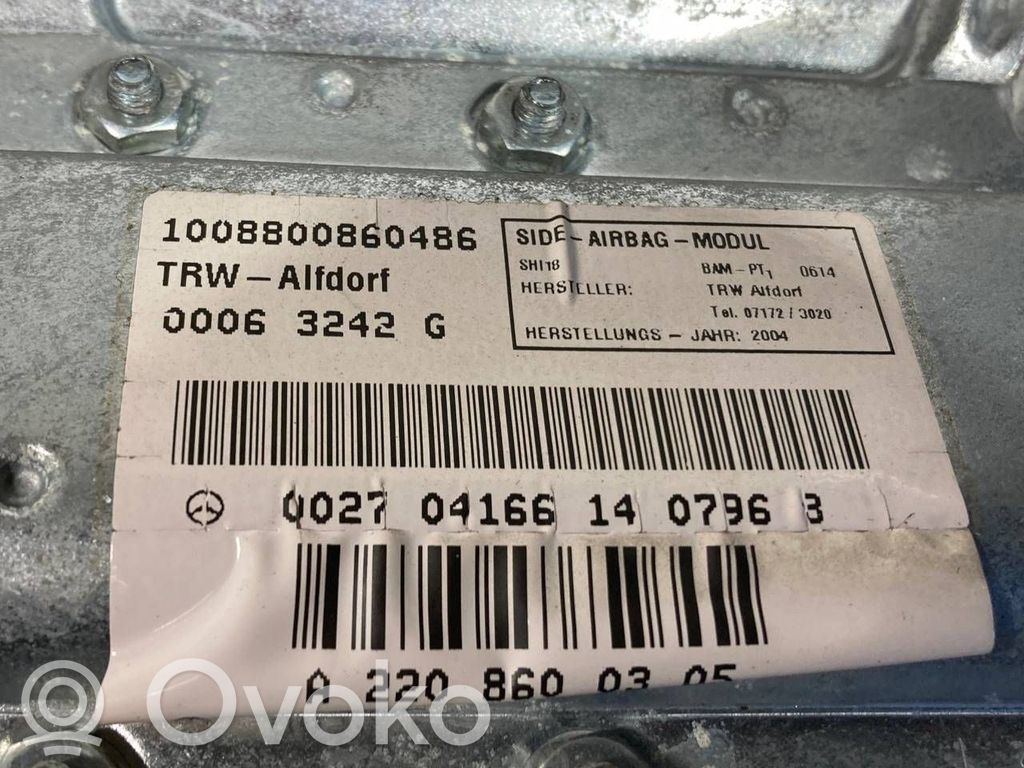 Aizmugurējo durvju drošības spilvens