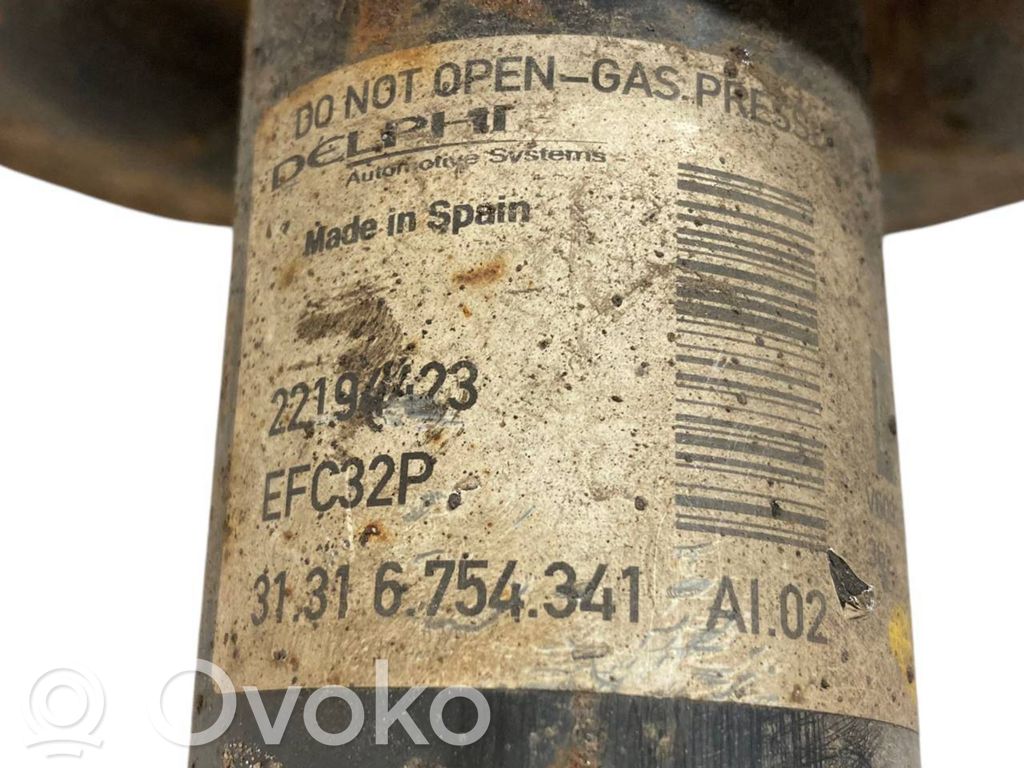 Front shock absorber with spring