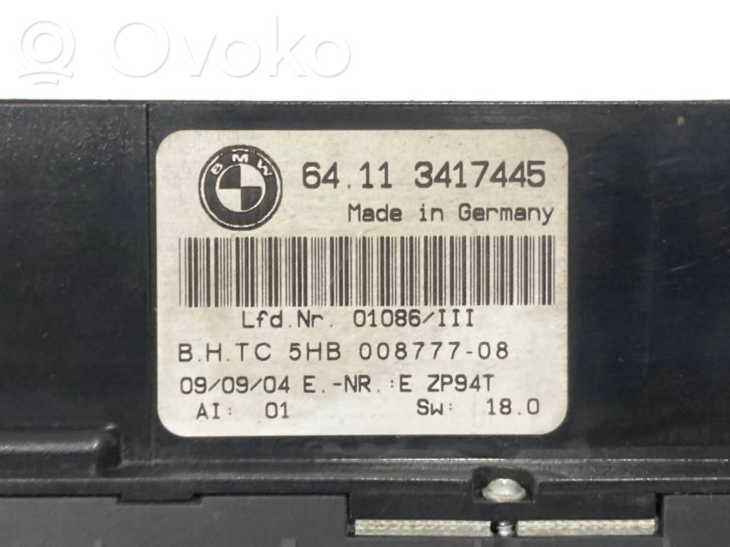 Air conditioning / climate control / interior heating control unit (in the passenger compartment)
