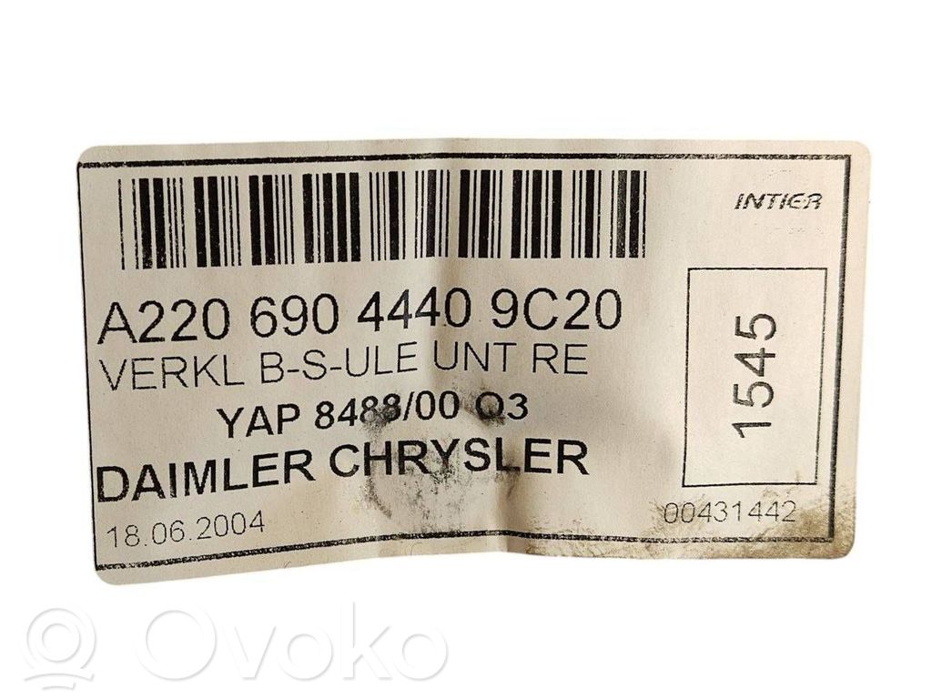 (B) statņa dekoratīvā apdare (apakšdaļa)