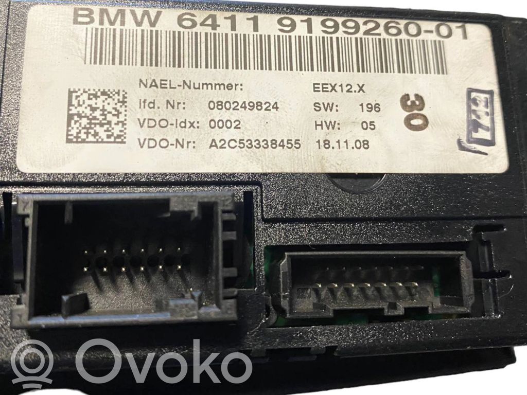 Air conditioning / climate control / interior heating control unit (in the passenger compartment)