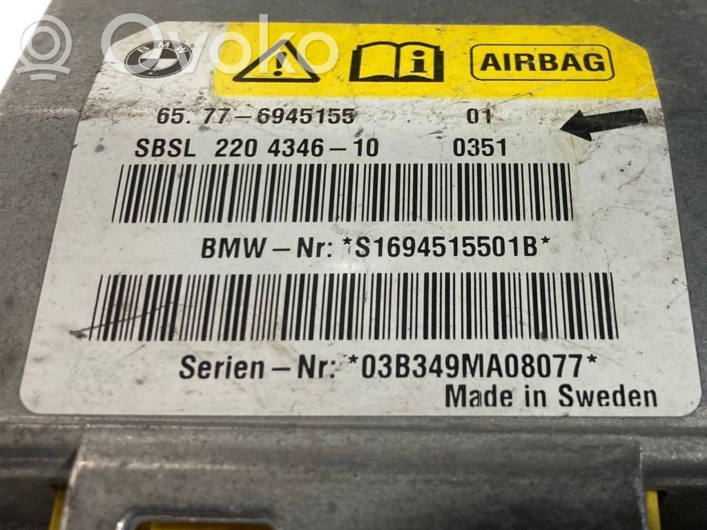 Gaisa spilvenu vadības bloks