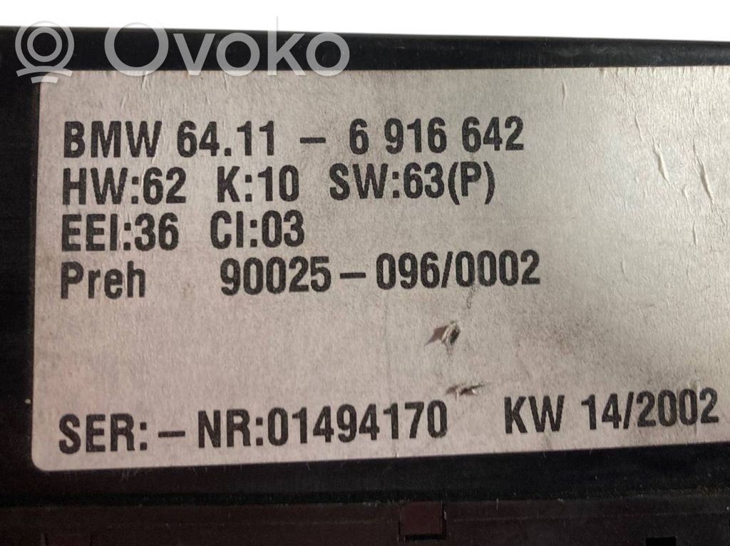 Gaisa kondicioniera / klimata kontroles / salona apsildes vadības bloks (salonā)