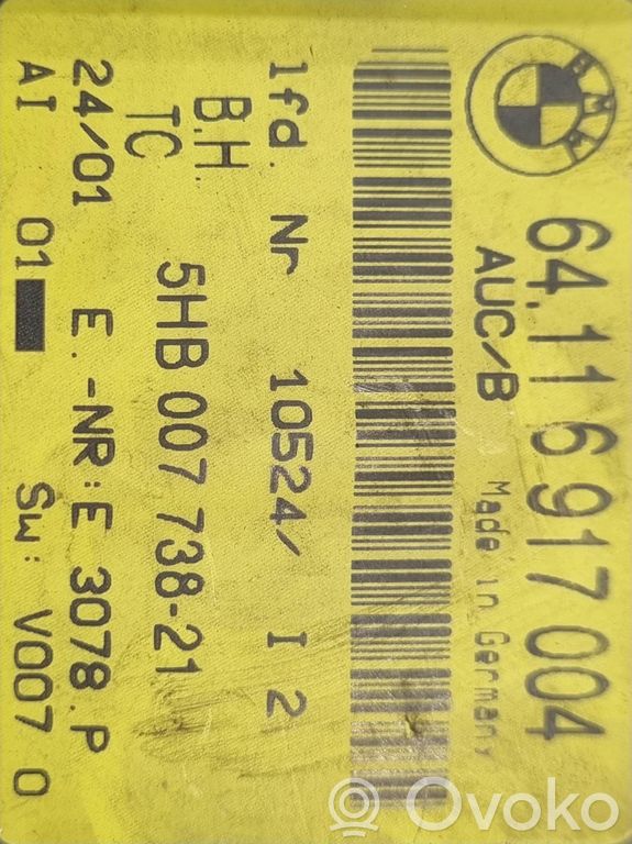 Gaisa kondicioniera / klimata kontroles / salona apsildes vadības bloks (salonā)