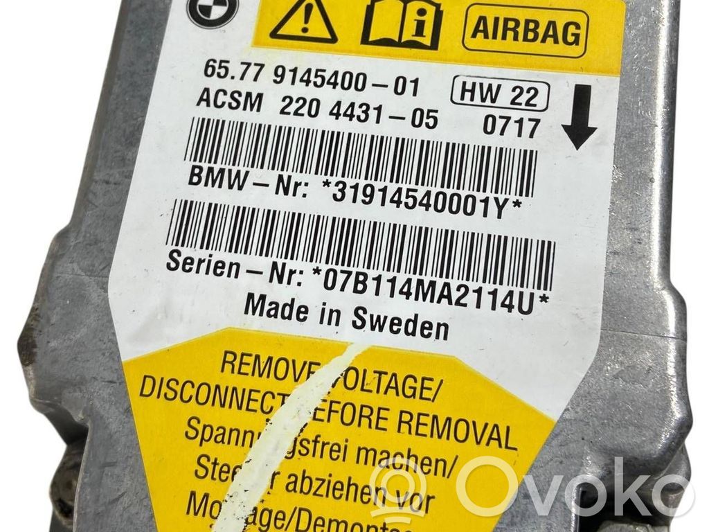 Gaisa spilvenu vadības bloks