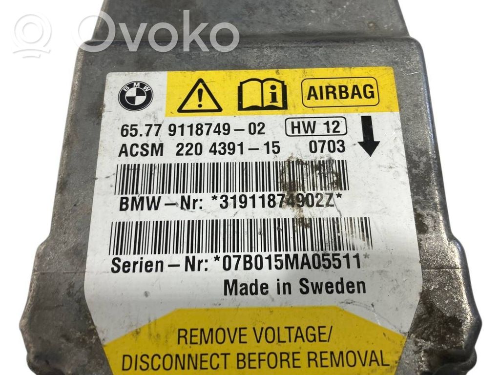 Gaisa spilvenu vadības bloks