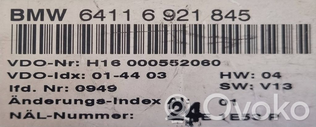 Gaisa kondicioniera / klimata kontroles / salona apsildes vadības bloks (salonā)