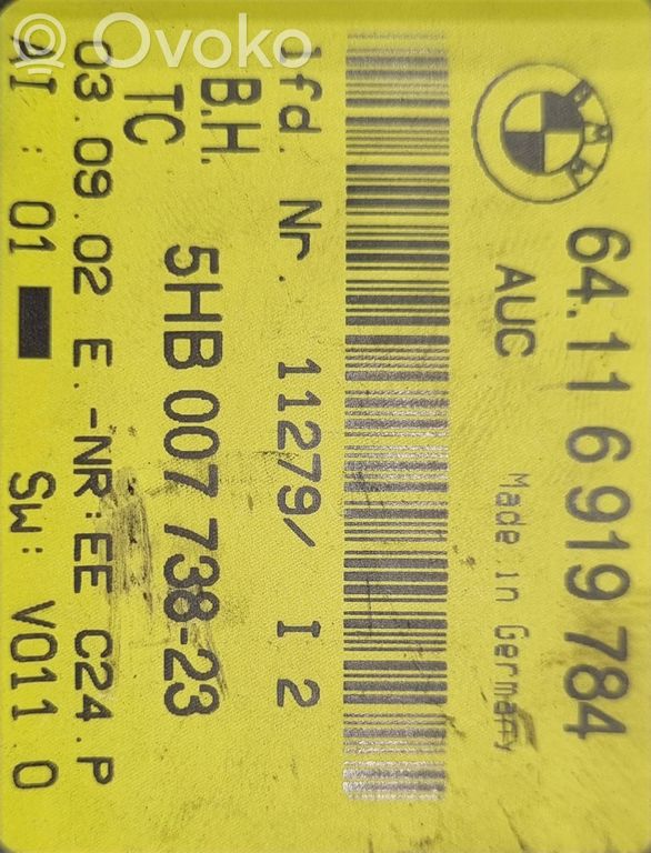 Gaisa kondicioniera / klimata kontroles / salona apsildes vadības bloks (salonā)