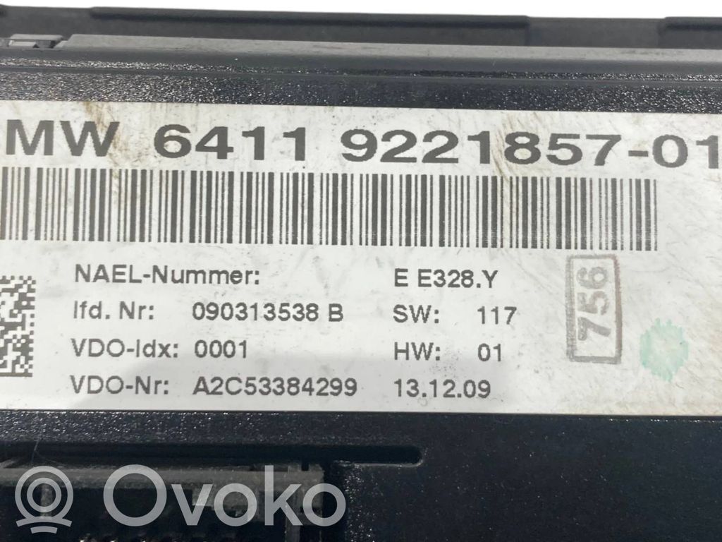 Air conditioning / climate control / interior heating control unit (in the passenger compartment)
