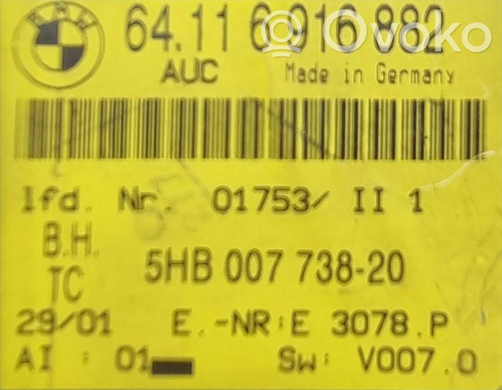 Gaisa kondicioniera / klimata kontroles / salona apsildes vadības bloks (salonā)