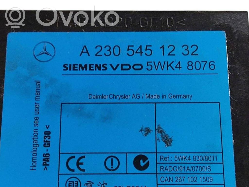 Keyless go vadības bloks