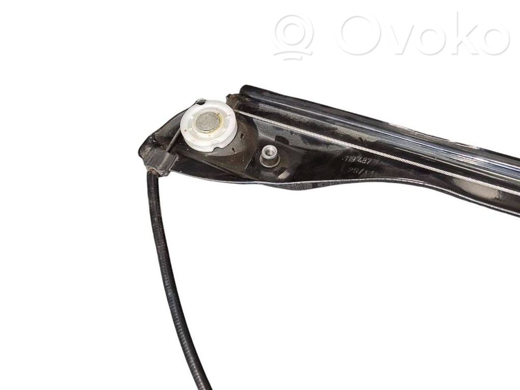 Rear electric window lift mechanism without motor