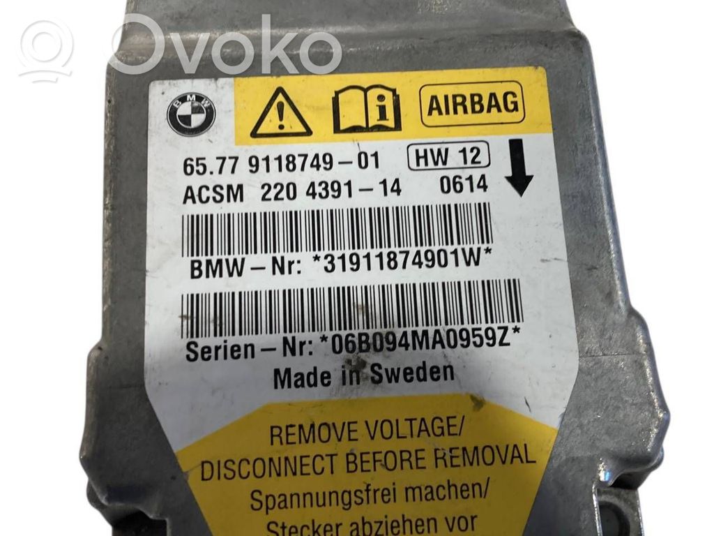 Gaisa spilvenu vadības bloks