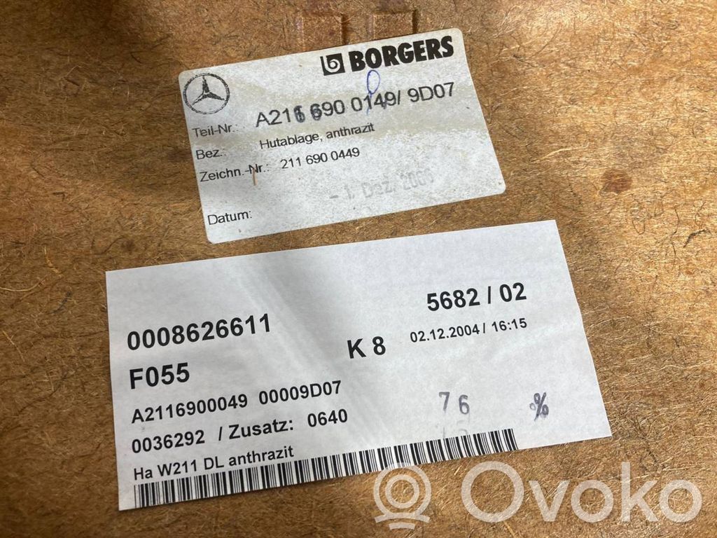 Подоконник заднего окна