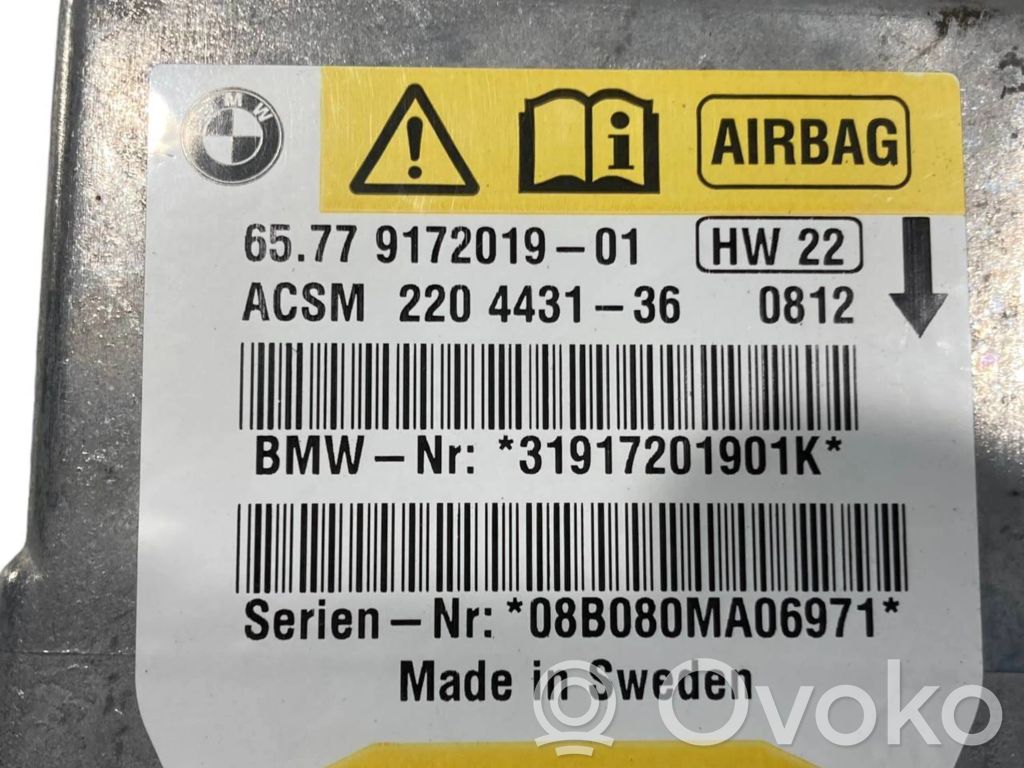 Gaisa spilvenu vadības bloks