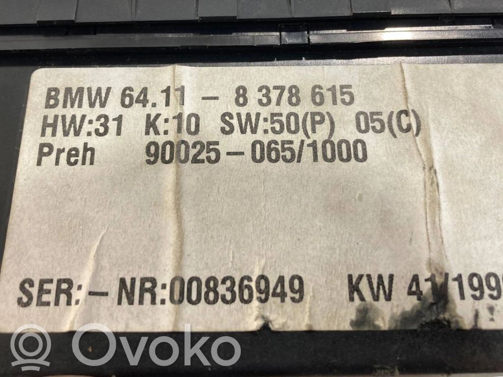 Gaisa kondicioniera / klimata kontroles / salona apsildes vadības bloks (salonā)