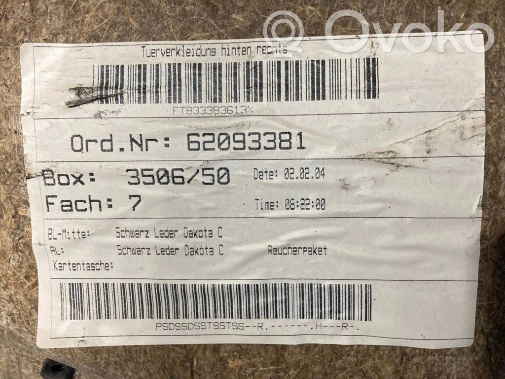 Apšuvums aizmugurējām durvīm