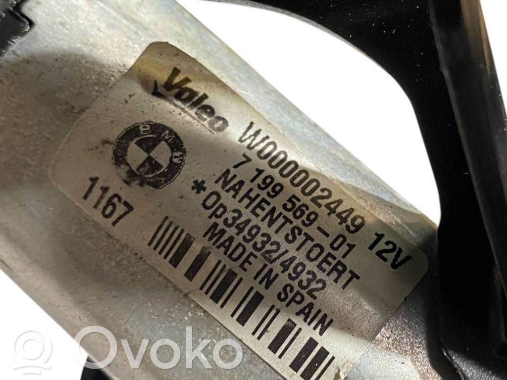 Aizmugurējā loga tīrītāja motoriņš