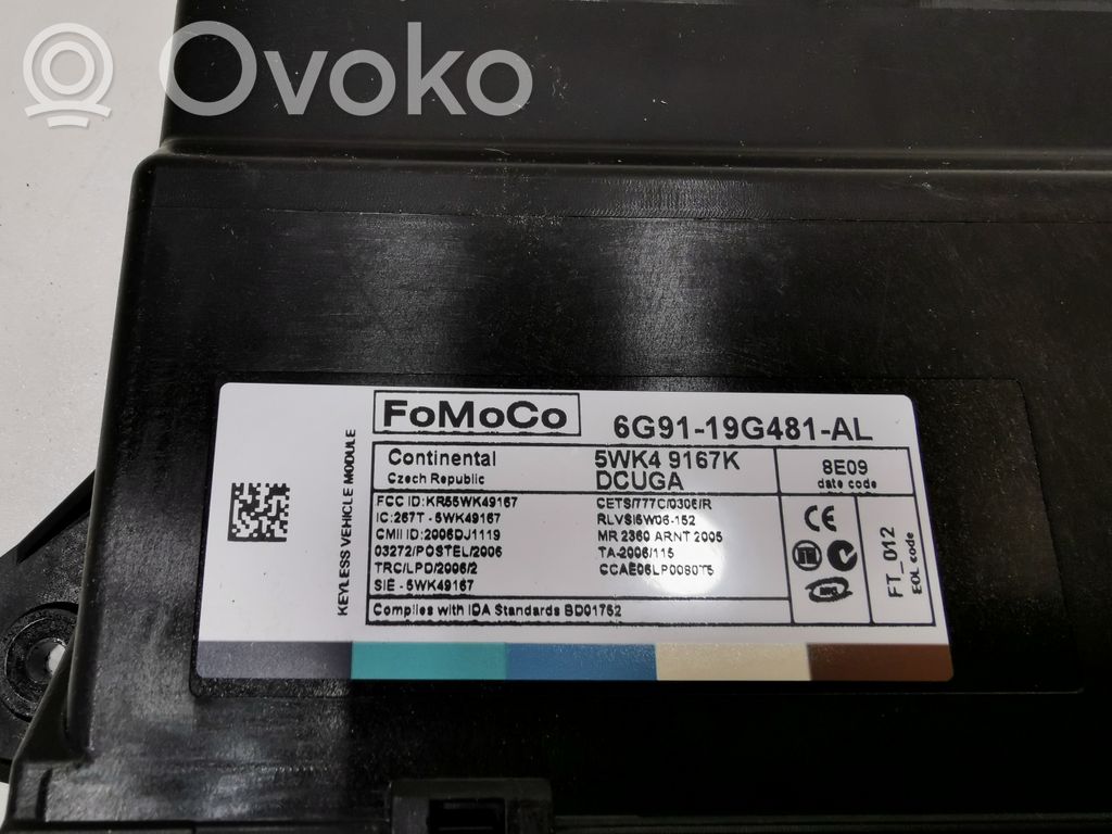 Keyless go vadības bloks