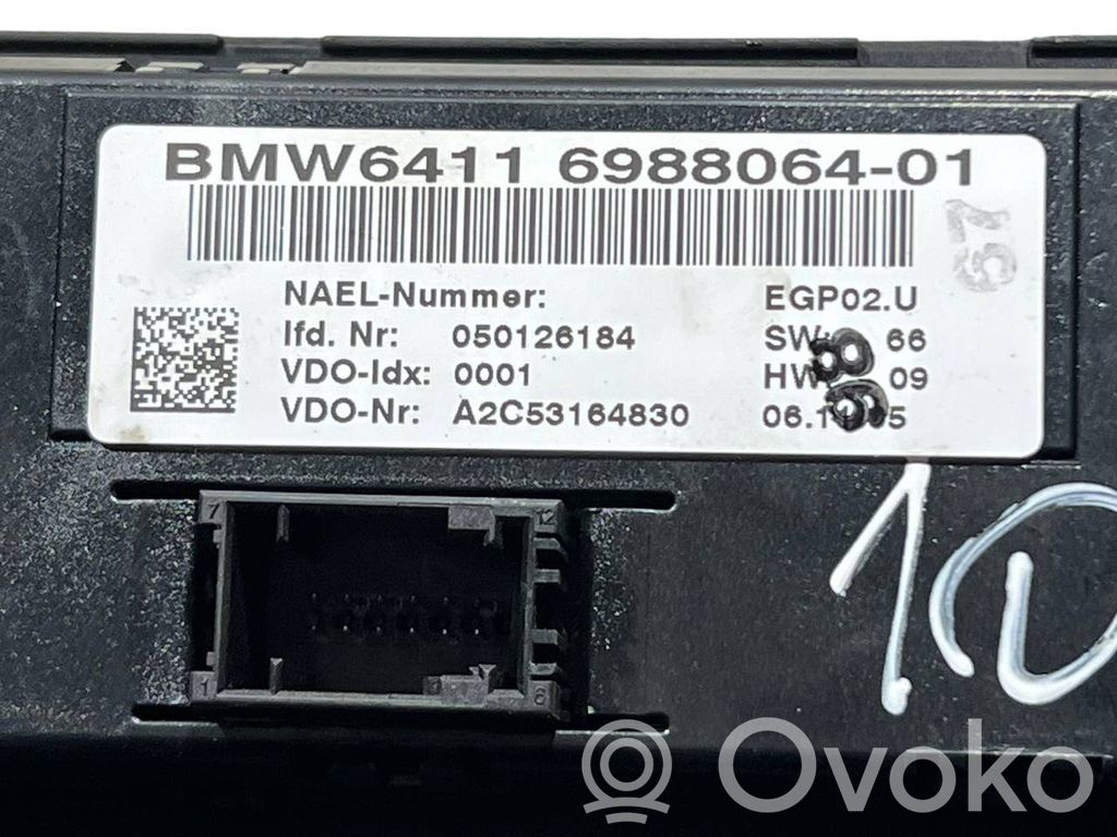 Gaisa kondicioniera / klimata kontroles / salona apsildes vadības bloks (salonā)