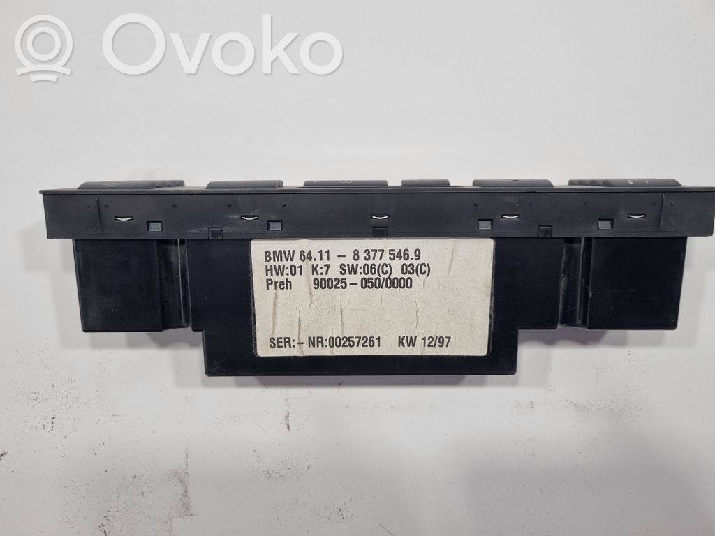 Gaisa kondicioniera / klimata kontroles / salona apsildes vadības bloks (salonā)