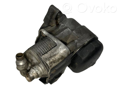 Oil filter holder/cooler