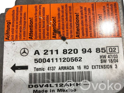 Блок управления подушками безопасности