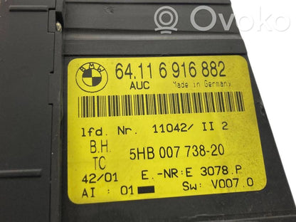 Air conditioning / climate control / interior heating control unit (in the passenger compartment)