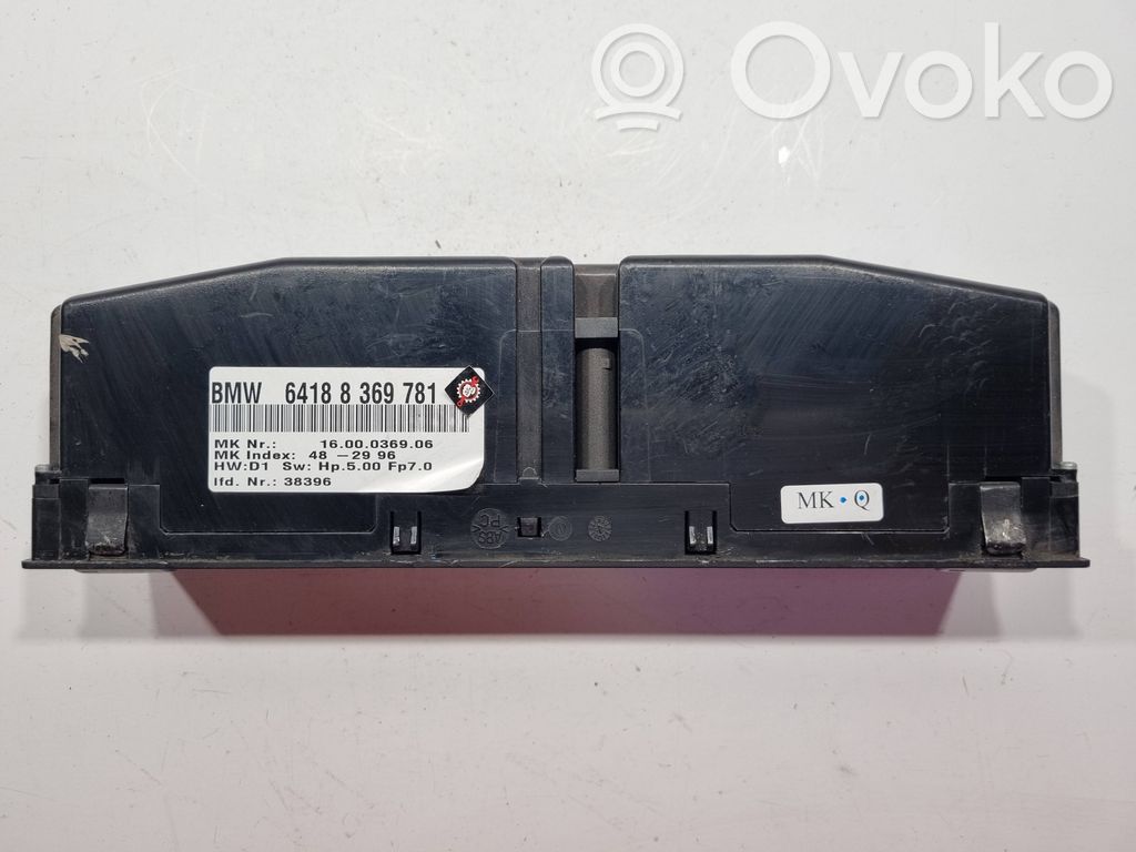 Gaisa kondicioniera / klimata kontroles / salona apsildes vadības bloks (salonā)