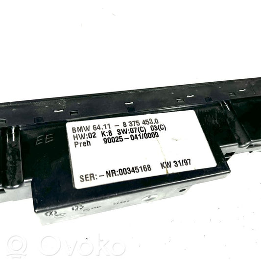 Gaisa kondicioniera / klimata kontroles / salona apsildes vadības bloks (salonā)