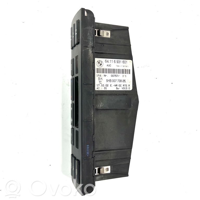 Air conditioning / climate control / interior heating control unit (in the passenger compartment)