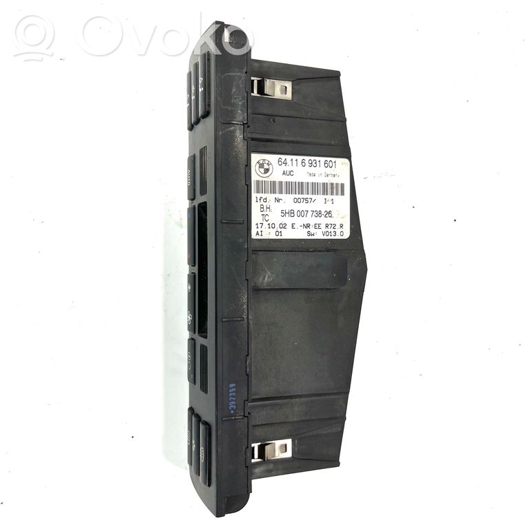 Gaisa kondicioniera / klimata kontroles / salona apsildes vadības bloks (salonā)