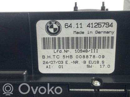 Air conditioning / climate control / interior heating control unit (in the passenger compartment)