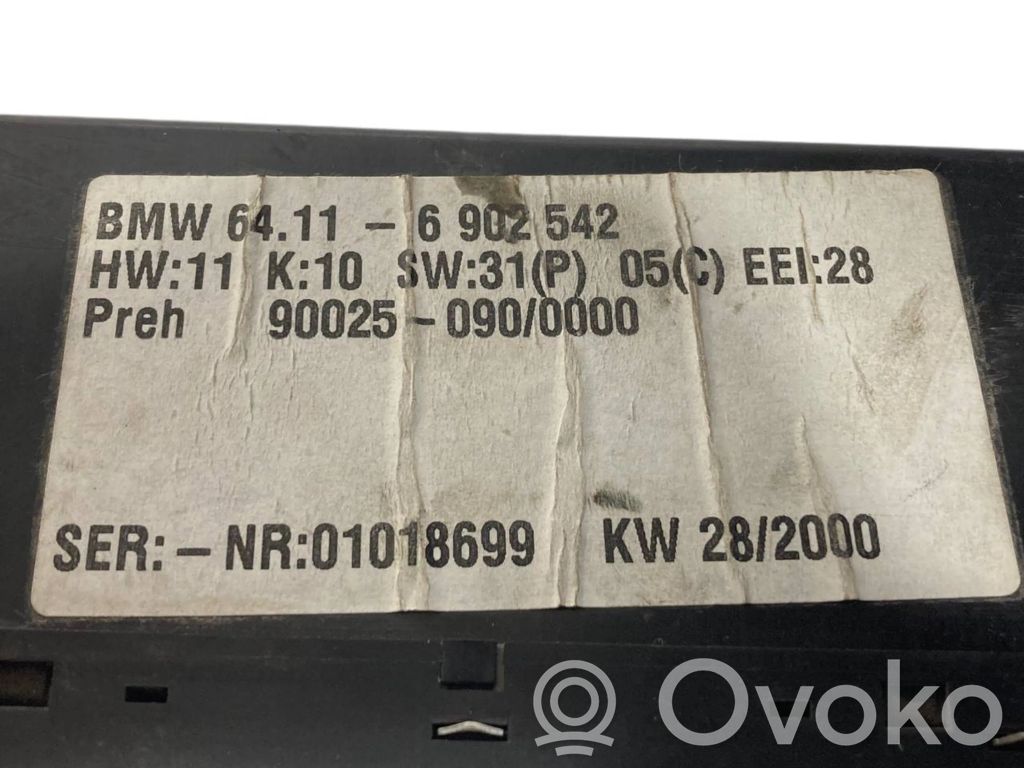 Gaisa kondicioniera / klimata kontroles / salona apsildes vadības bloks (salonā)