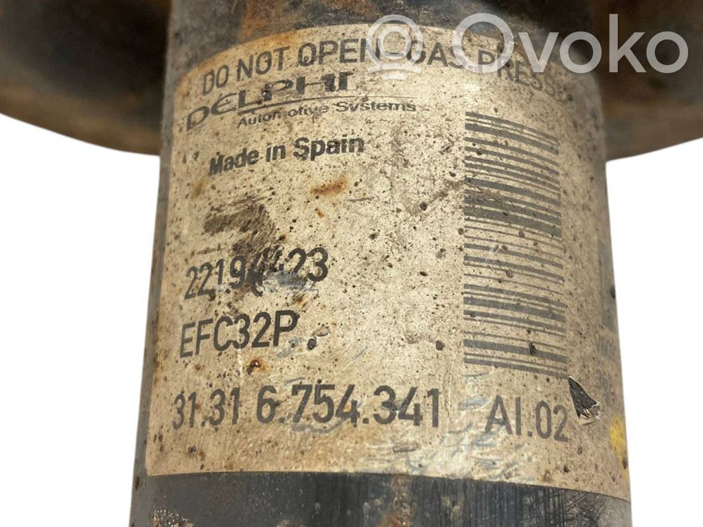 Front shock absorber with spring