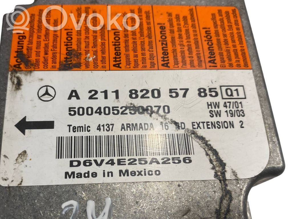 Gaisa spilvenu vadības bloks