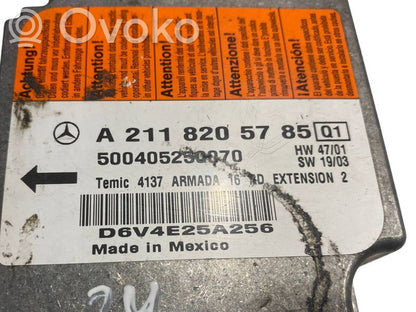 Gaisa spilvenu vadības bloks