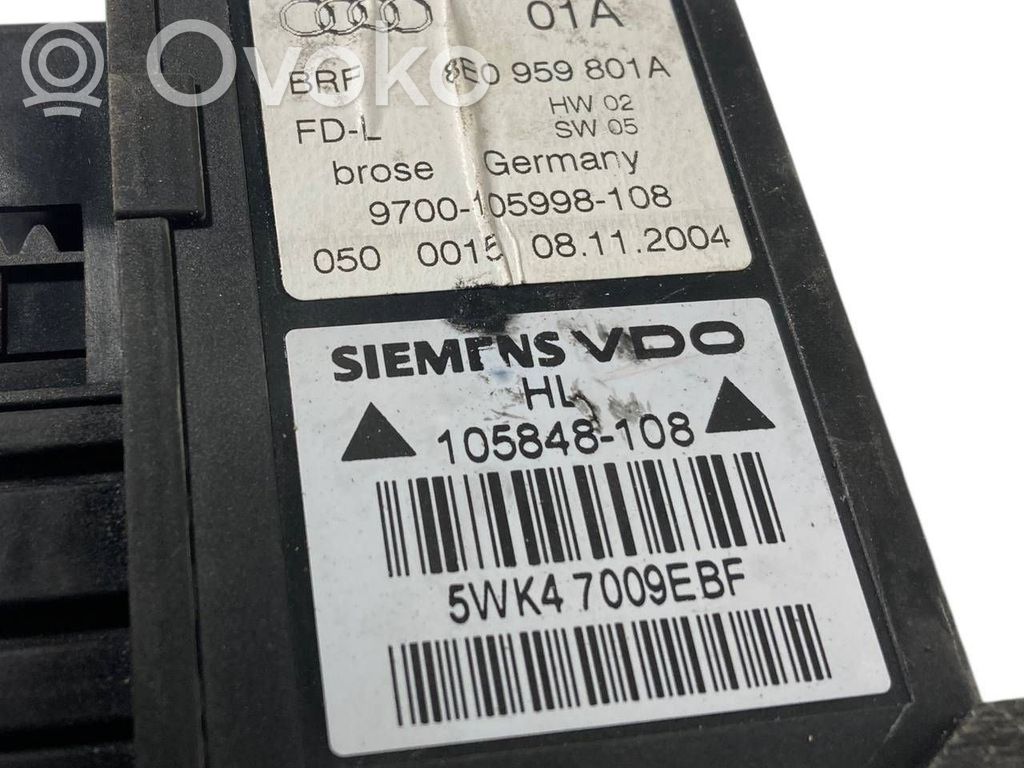 Elektriskā loga pacelšanas mehānisma komplekts