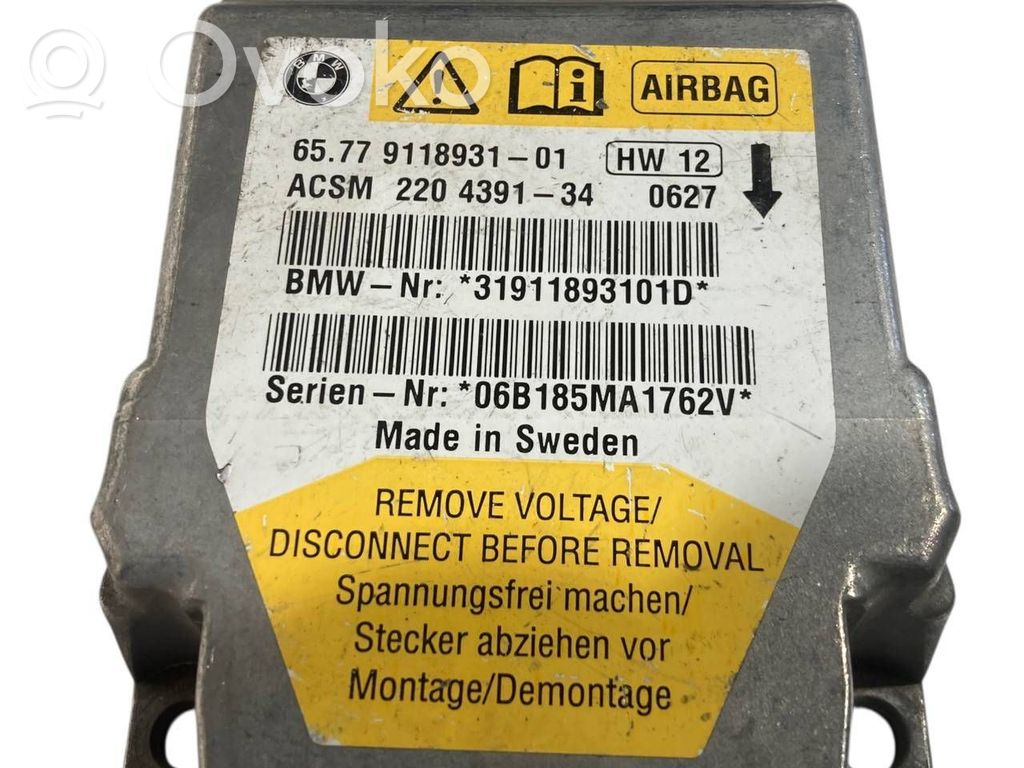 Gaisa spilvenu vadības bloks