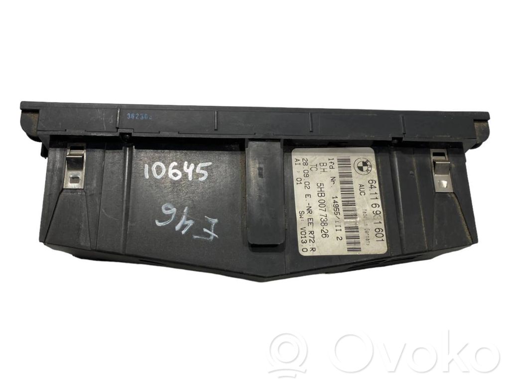 Air conditioning / climate control / interior heating control unit (in the passenger compartment)