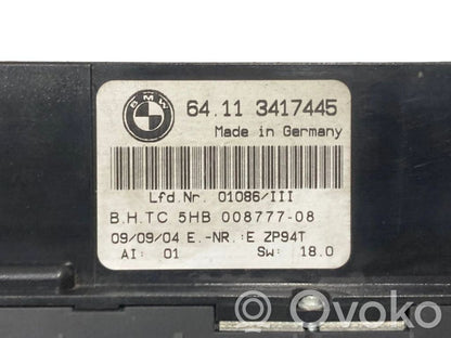 Gaisa kondicioniera / klimata kontroles / salona apsildes vadības bloks (salonā)