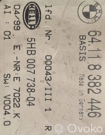 Gaisa kondicioniera / klimata kontroles / salona apsildes vadības bloks (salonā)