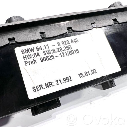 Gaisa kondicioniera / klimata kontroles / salona apsildes vadības bloks (salonā)