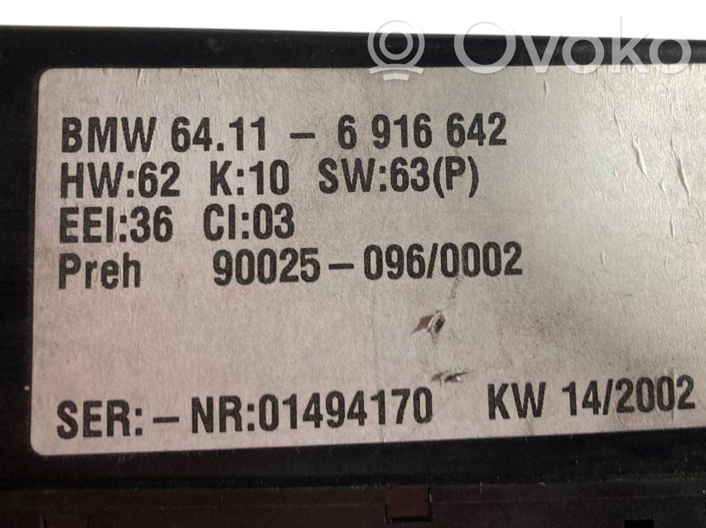 Gaisa kondicioniera / klimata kontroles / salona apsildes vadības bloks (salonā)